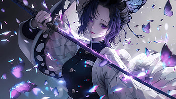 Demon Slayer, Demon Slayer: Kimetsu no Yaiba, Shinobu Kochou HD wallpaper