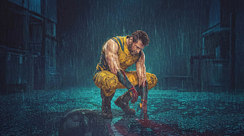 Wolverine Rainy Fury Wolverine, wolverine, superheroes, artwork, art, digital-art HD wallpaper