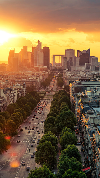 skyscraper, building, street, cityscape, city, France, man made, Paris HD phone wallpaper