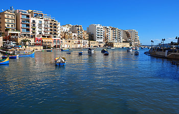 -perfect Malta, St. Julian's coast, Charming houses, Vibrant cities HD wallpaper