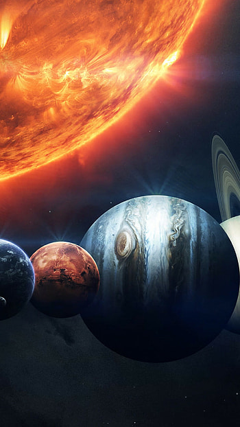 Planets, Sun HD phone wallpaper