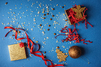 Holidays, Decorations, Box, Gift, Present, Coffee Beans HD wallpaper