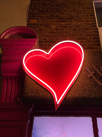 Love, Shine, Light, Neon, Heart HD phone wallpaper