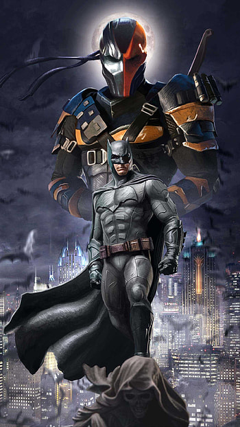 Batman vs Deathstroke, Epic battle, Adrenaline rush HD phone wallpaper