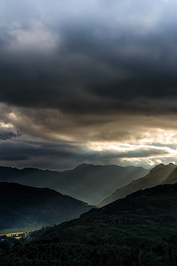 Nature, Sky, Mountains, Forest, Gloomy, Gloomily HD phone wallpaper