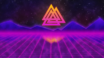 Retrowave Viking, retrowave, artist, artwork, digital-art HD wallpaper