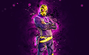 Victor Elite, , violet neon lights, Fortnite Battle Royale, Fortnite characters, Victor Elite Skin, Fortnite, Victor Elite Fortnite HD wallpaper