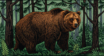 Majestic Brown Bear - Ultra, brown bear, bear, Wildlife, forest, nature HD wallpaper