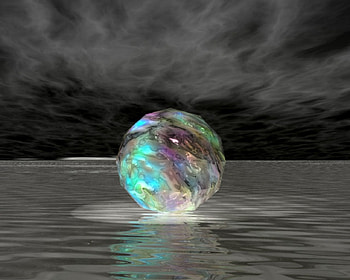 glowing-stone, colorful, water HD wallpaper