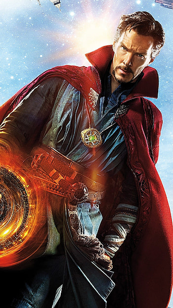Doctor Strange, Benedict Cumberbatch, Cape, Cityscape HD phone wallpaper