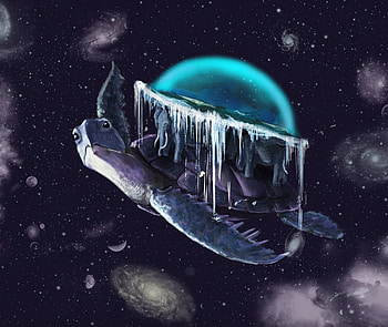 Art, Universe, Elephants, Planet, Turtle HD wallpaper