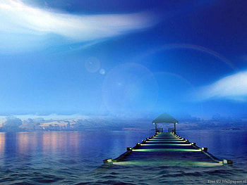 Into The Sea, pier, sea, ocean, nice HD wallpaper