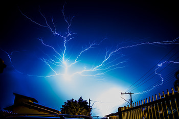 Nature, Sky, Night, Lightning, Mainly Cloudy, Overcast HD wallpaper
