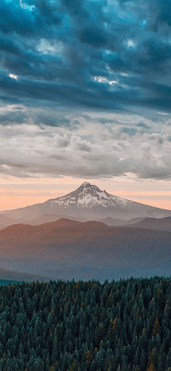 mountain blue, Mist, Sunrise HD phone wallpaper