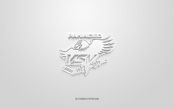 EC VSV, creative 3D logo, white background, ICE Hockey League, 3d emblem, Austrian Hockey Club, Villach, Austria, 3d art, hockey, EC VSV 3d logo HD wallpaper