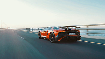 Lambo Aventador On Expressway , lamborghini-aventador, lamborghini, cars HD wallpaper