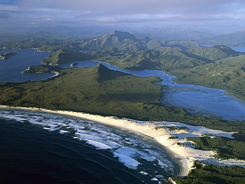 mist beach arialview, mist, arialview, beach HD wallpaper