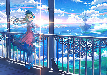Windlands Dreamscape , anime-girl, anime, artist, artwork, digital-art HD wallpaper