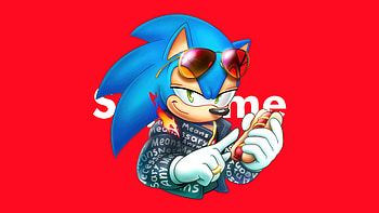 Supreme Sonic, sonic-the-hedgehog, supreme, movies, 2025-movies, sonic, artwork, art, digital-art, artstation HD wallpaper