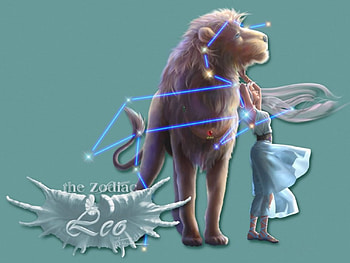 Leo the Lion, sign, zodiac, july 23 - august 22, stars, lion HD wallpaper