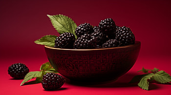 Blackberry Delight - Food, bowl, food, blackberry HD wallpaper