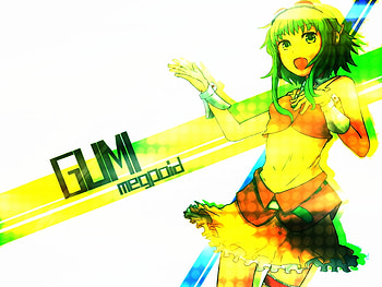 Gumi, yellow, green, vocaloid, megpoid HD wallpaper
