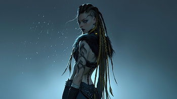 Cyber Valkyrie Emissary Of The Shadows, artist, artwork, art, digital-art, ai, warrior, valkyrie HD wallpaper