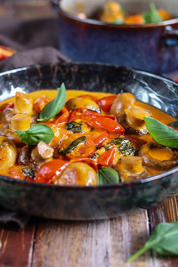 Toskanische champignonpfanne, Food with love thermomix, Food HD phone wallpaper