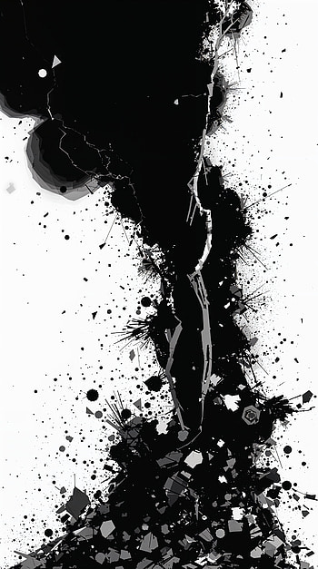 Chaos Unleashed: Destructive Elegance for Your , Black & White, Abstract, texture HD phone wallpaper