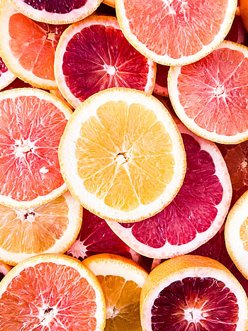 Food, Lemon, Citrus, Lobules, Slices, Grapefruit HD phone wallpaper