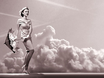 CLOUDS BEAUTY, retro, art, clouds, , beauty HD wallpaper