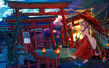 Touhou Neew Wall, touhou, wall, anime, new HD wallpaper