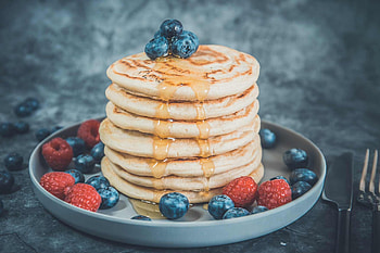 Amerikanische pancakes, Fluffy texture, Delicious pastries, Mouthwatering breakfast HD wallpaper