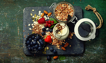 Muesli and Berries, fruit, berries, breakfast, muesli HD wallpaper
