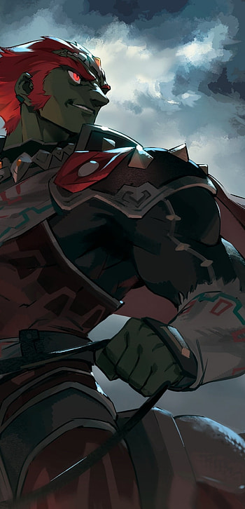 Ganondorf, Final boss, Red hair anime, Horse riding HD phone wallpaper
