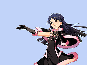 Anime, Smile, Girl, Gesture, Brunette, Greetings HD wallpaper