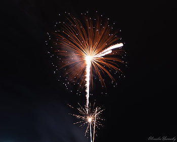 Fireworks, sky, fire works, light, night, colorful HD wallpaper