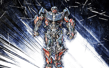 Hot Rod, grunge art, Transformers, creative, Autobot, Hot Rod Transformer, Hot Rod , blue abstract rays, Cybertronian race car Transformer, Hot Rodimus Prime HD wallpaper