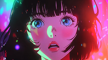 Stunning Neon Anime Girl - Ultra, Anime, anime girl, neon anime, portrait, colorful HD wallpaper