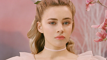 Josephine Langford, Beautiful, Girl, Model, Women, Grey, Eyes, Pink, Dress, Background Girls HD wallpaper
