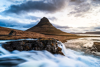 waterfall, Kirkjufoss, nature, Kirkjufell HD wallpaper
