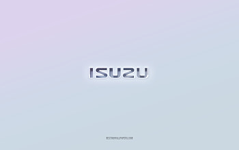 Isuzu logo, cut out 3d text, white background, Isuzu 3d logo, Isuzu emblem, Isuzu, embossed logo, Isuzu 3d emblem HD wallpaper