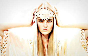 Caroline Trentini, white, model, blonde, girl, princess, hat, woman HD wallpaper