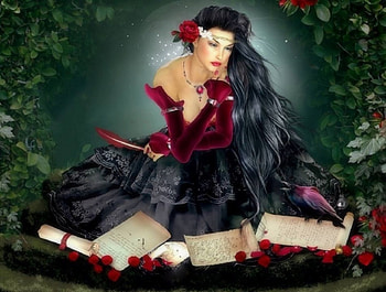 Letter of Love, roses, colors, weird things people wear, beautiful, love four seasons, raven, letter, love, female HD wallpaper
