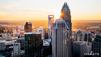 Charlotte skyline, Video call backgrounds, Charlotte attractions, Computer HD wallpaper