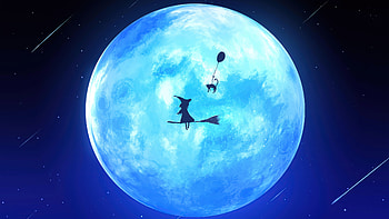 Witch On Moon, witch, moon, artist, artwork, digital-art HD wallpaper