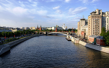 Cityscapes of Moscow, Vibrant ambiance, Wide-angle views, Urban charm HD wallpaper