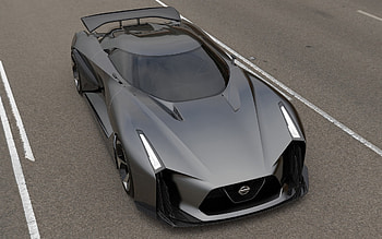Nissan GT-R Concept 2020 Vision Gran Turismo, cars, front view, nissan, concept cars, Nissan GT-R Concept, vehicles, gray cars, concept HD wallpaper