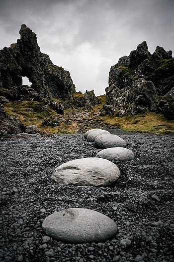 Nature, Grass, Stones, Rocks HD phone wallpaper