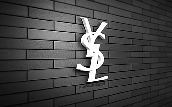 Yves Saint Laurent 3D logo, , gray brickwall, creative, brands, Yves Saint Laurent logo, 3D art, Yves Saint Laurent HD wallpaper